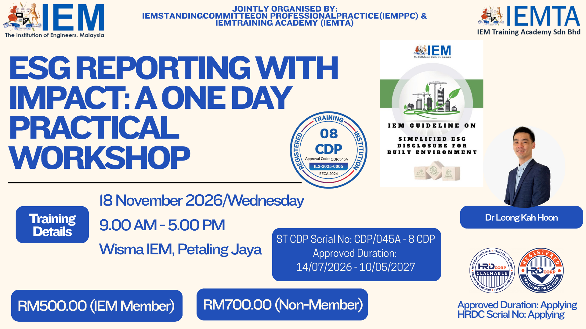 ESG REPORTING WITH IMPACT: A ONE DAY PRACTICAL WORKSHOP